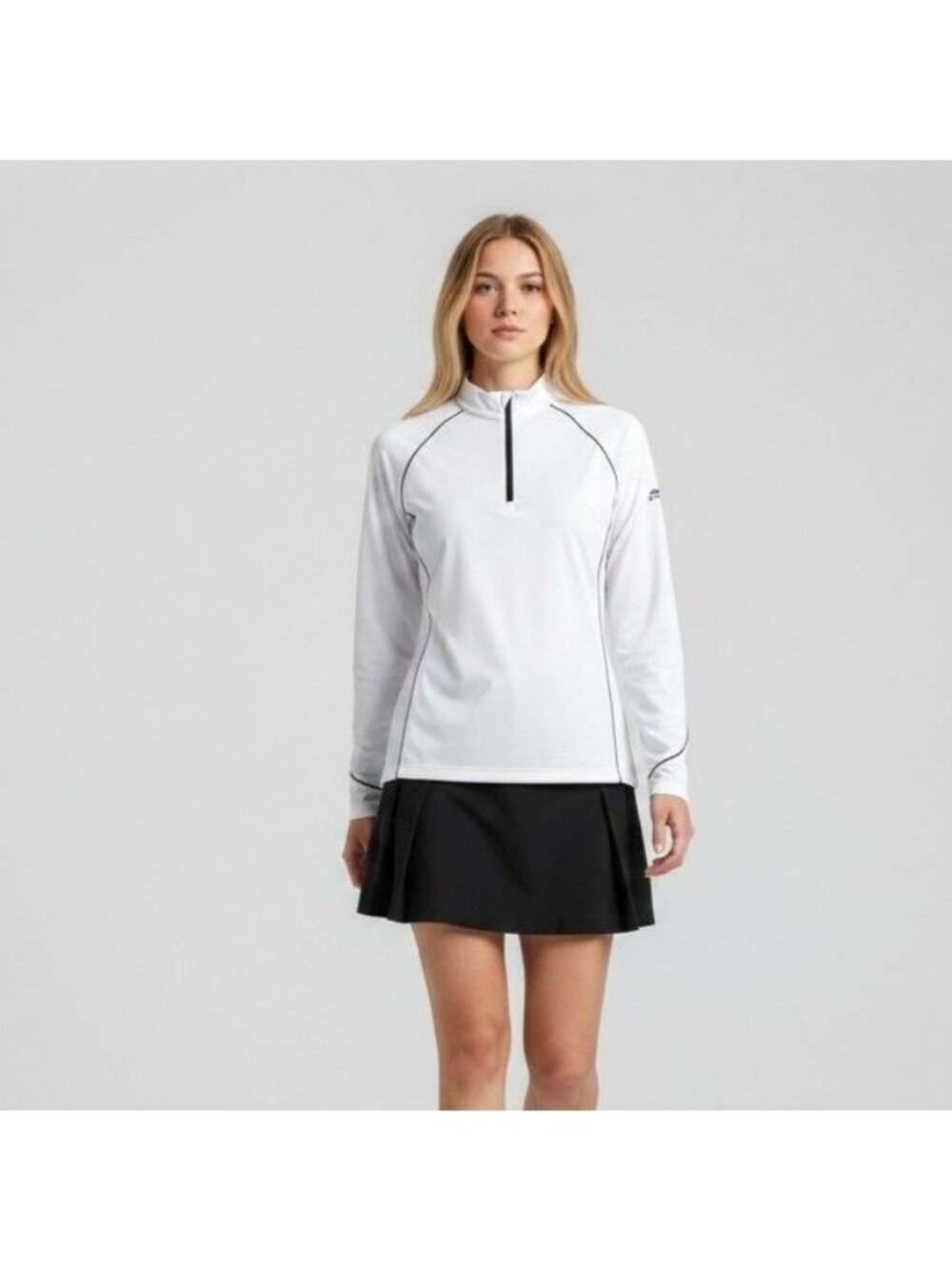 Peter Millar Womens L White Lightweight Sun Comfort Base Layer UPF50 Golf Pickle